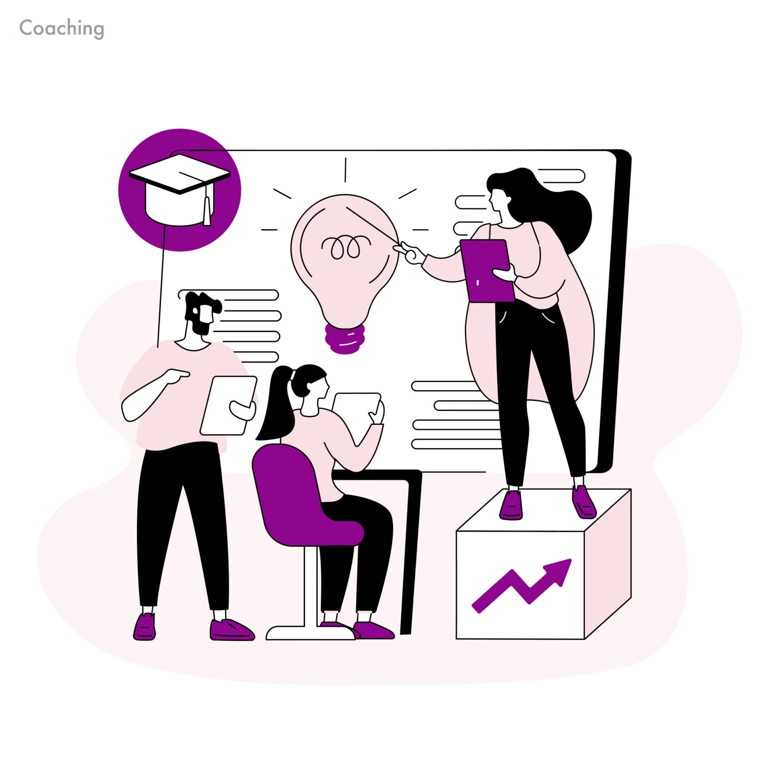 Exam coaching illustration