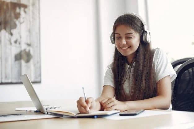 GRE coaching session with academic charts